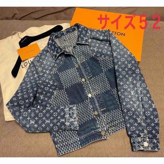 Louis Vuitton X NIGO Damier Waves Monogram Denim jacket 1A7YD6 size 52