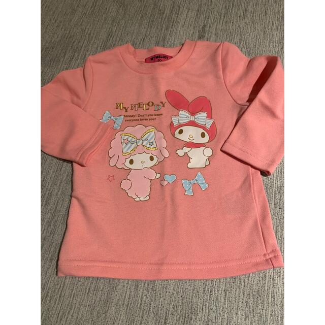 サンリオ(サンリオ)のマイメロ トレーナー90cm キッズ/ベビー/マタニティのキッズ服女の子用(90cm~)(Tシャツ/カットソー)の商品写真