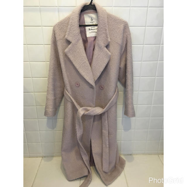 SNIDEL(スナイデル)のピンク ラベンダー ガウンコート レディースのジャケット/アウター(ガウンコート)の商品写真
