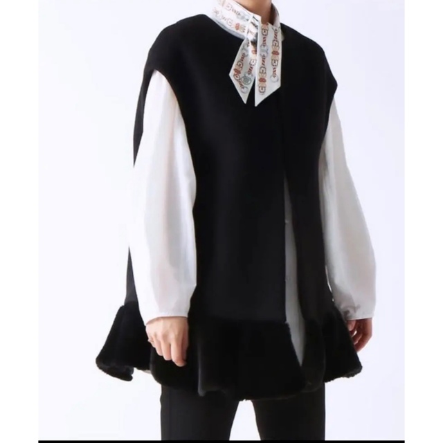 cccmalie シーマリー フリルファー ジレ | myglobaltax.com