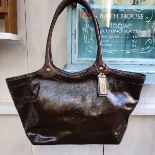 コーチ(COACH)の【COAH】コーチ　エナメル　ショルダートートバッグ⑫(トートバッグ)