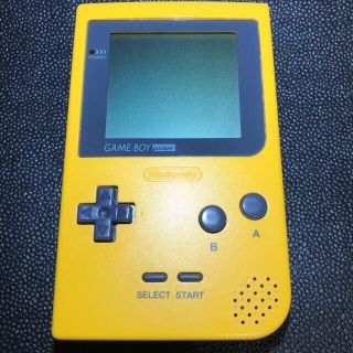 ゲームボーイ(ゲームボーイ)のGAMEBOY POCKET yellow　ACアダプター付き(携帯用ゲーム機本体)