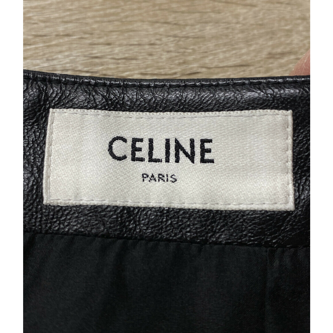 美品 セリーヌ CELINE レザースカート ミニスカート レディース 36 美品 セリーヌ CELINE レザースカート ミニスカート レディース 36