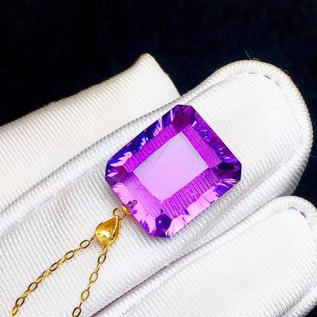 天然】アメジスト ペンダントトップ k18 11.4ct 超目玉商品 10720円