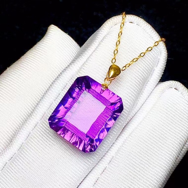 天然】アメジスト ペンダントトップ k18 11.4ct 超目玉商品 10720円