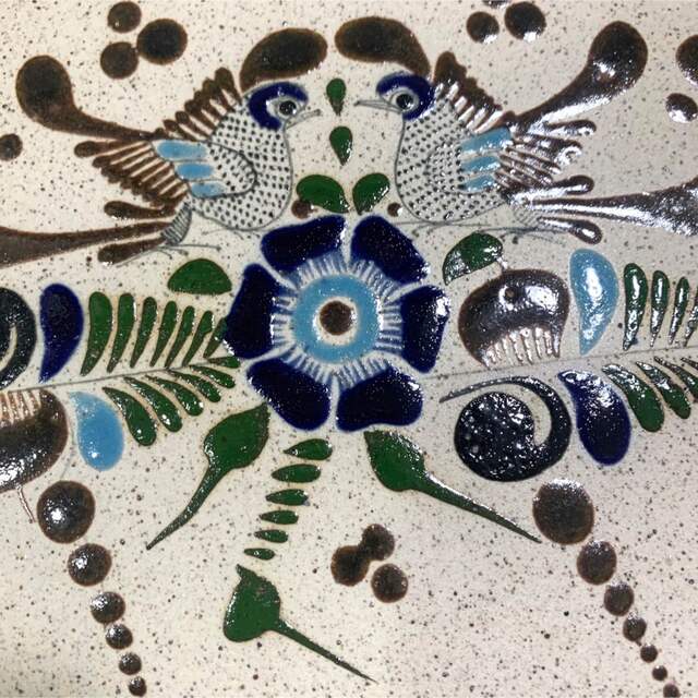 絵皿 大皿 プレート ヴィンテージ メキシコ産 民芸品 土産品 絵皿 大皿 プレート ヴィンテージ メキシコ産 民芸品 土産品