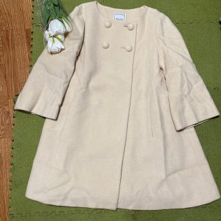 アナトリエ(anatelier)の２５日限定値下げ！春先に！美品！アナトリエ！可愛いベージュの暖かコート(ノーカラージャケット)