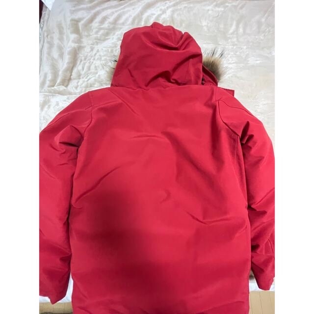 DANTON(ダントン)のダントン　赤　ダウン　ファー付き　Lサイズ メンズのジャケット/アウター(ダウンジャケット)の商品写真