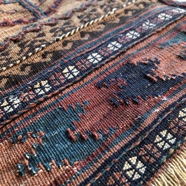 キリム  オールド  草木染め　生命の樹　コレクション　シック　遊牧民　手織りラグ