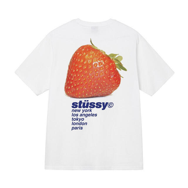 【新品】stussy Tシャツ　サイズXL ブラック　いちご