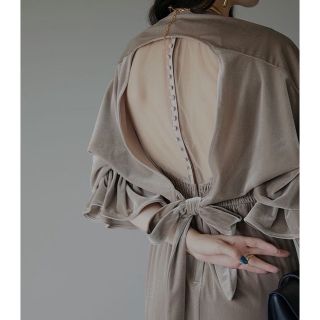 Ameri VINTAGE - AMERI(アメリ) 2WAY CURVE VELOURS DRESS