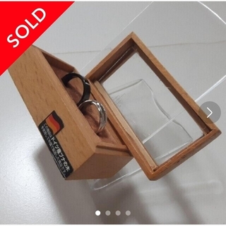 ■完売済み■　　『指輪ケース 木製 (ブナの木) ガラス蓋 』(その他)
