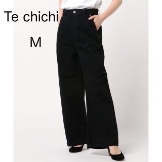 テチチ(Techichi)の新品 M テチチ Te chichi ワイドデニムパンツ ブラック 黒(バギーパンツ)