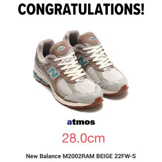 New Balance M2002RAM BEIGE 22FW-S 28cm