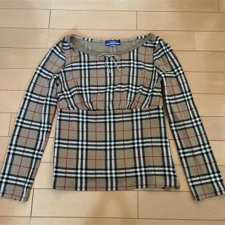 バーバリーブルーレーベル(BURBERRY BLUE LABEL)の☆ バーバリー  ブルーレーベル 38  ☆ ノバチェック　長袖　トップス　☆(カットソー(長袖/七分))