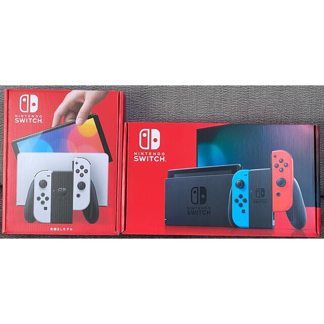 新品 Nintendo Switch 本体 有機EL ホワイト1台、ネオン1台