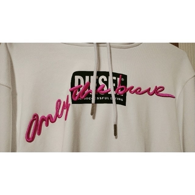 【B品】【タグ付未使用】DIESEL フーディー ワンピース トレーナー 白