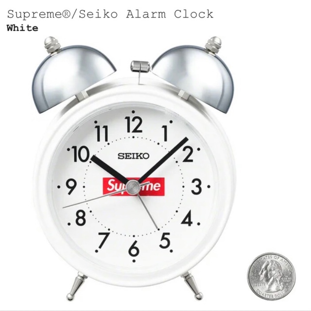 Supreme / Seiko Alarm Clock "White"