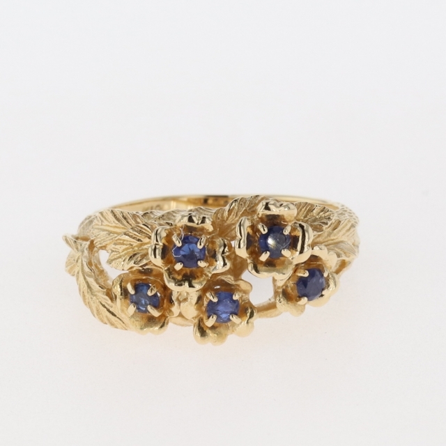人気カラーの ミキモト - MIKIMOTO サファイア 【中古】 YG 約10.5号