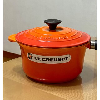 LE CREUSET - ル・クルーゼ ソースパン 18cm オレンジ 鋳物ホーロー