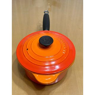 LE CREUSET - ル・クルーゼ ソースパン 18cm オレンジ 鋳物ホーロー