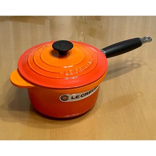 ルクルーゼ(LE CREUSET)のル・クルーゼ ソースパン 18cm オレンジ 鋳物ホーロー片手鍋(鍋/フライパン)