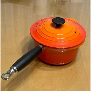 LE CREUSET - ル・クルーゼ ソースパン 18cm オレンジ 鋳物ホーロー