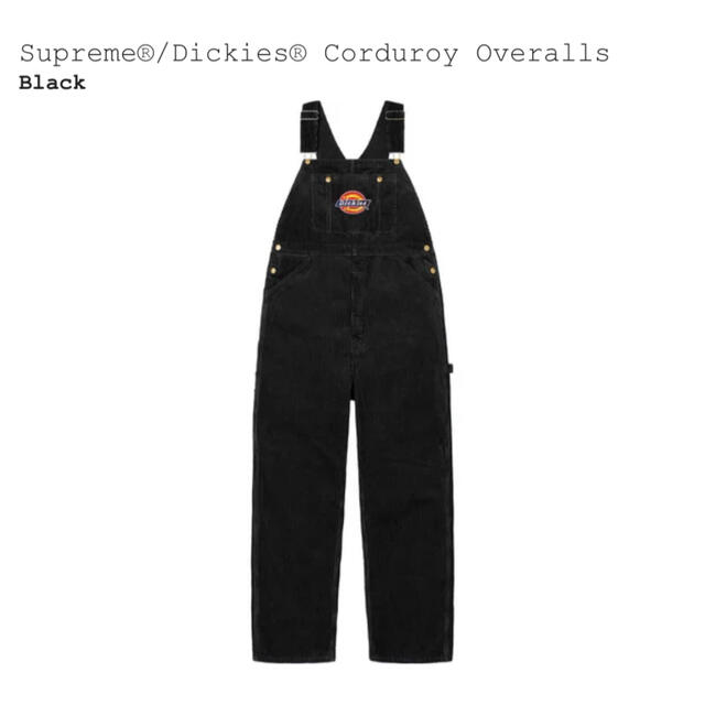 Supreme Dickies Corduroy Overalls　black  メンズのパンツ(その他)の商品写真