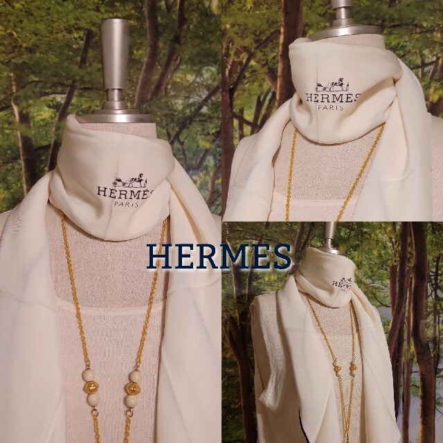 Hermes(エルメス)のレア　稀少　HERMES　エルメス　シルク　スカーフ　ロザンジュ　特大　男女兼用 レディースのファッション小物(バンダナ/スカーフ)の商品写真