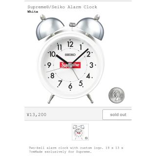 シュプリーム(Supreme)の★Supreme Seiko Alarm Clock White online(置時計)