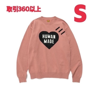 HUMAN MADE - HUMAN MADE HEART L/S KNIT SWEATER PINK S
