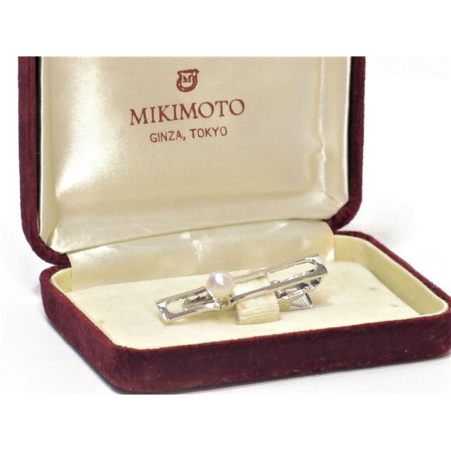 ミキモト　タイバー　タイピン　シルバー金具　MIKIMOTO