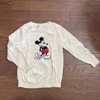 ユニクロ(UNIQLO)のUNIQLO×Disneyコラボ　ミッキーマウス　綿ニット　110(ニット)