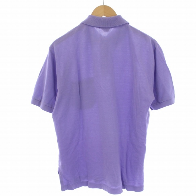 Hermes(エルメス)のHERMES ポロシャツ カットソー 半袖 ロゴ刺繍 イタリア製 紫 メンズのトップス(ポロシャツ)の商品写真