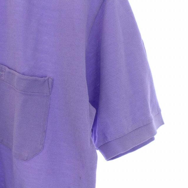 Hermes(エルメス)のHERMES ポロシャツ カットソー 半袖 ロゴ刺繍 イタリア製 紫 メンズのトップス(ポロシャツ)の商品写真