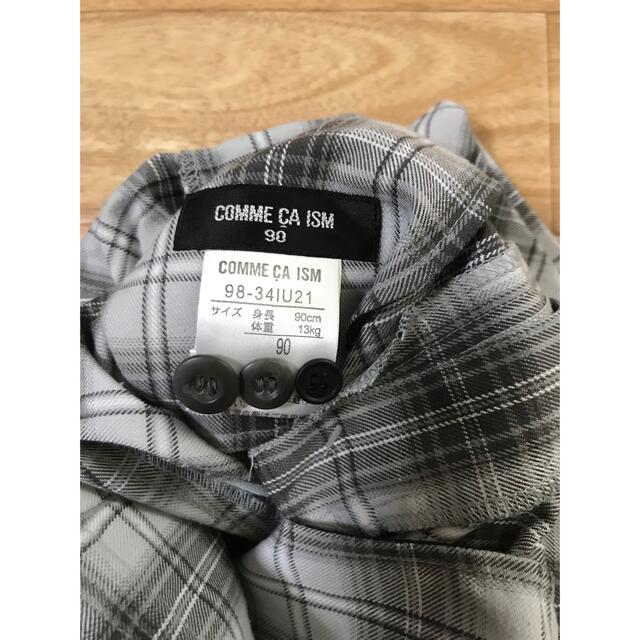 COMME CA ISM(コムサイズム)のコムサイズム　ハーフパンツ　グレーチェック　90cm キッズ/ベビー/マタニティのキッズ服男の子用(90cm~)(パンツ/スパッツ)の商品写真