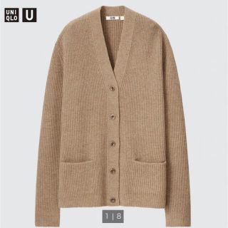 ユニクロ(UNIQLO)のプレイアムラムリブカーディガン(カーディガン)