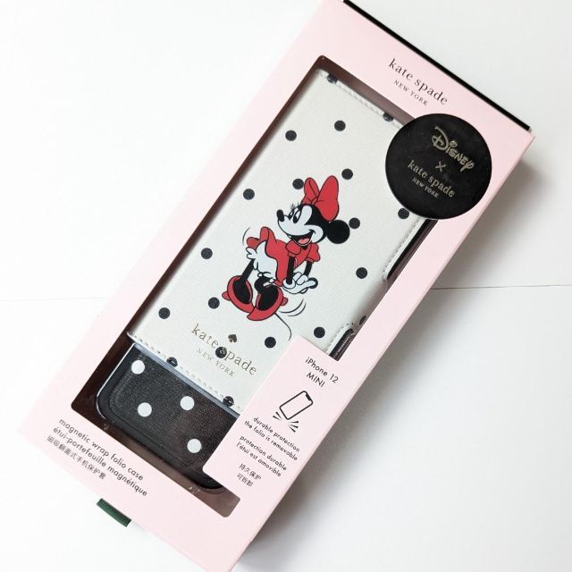 iPhone 12 mini 新品　ケイトスペード　ディズニー　ミニー 手帳型