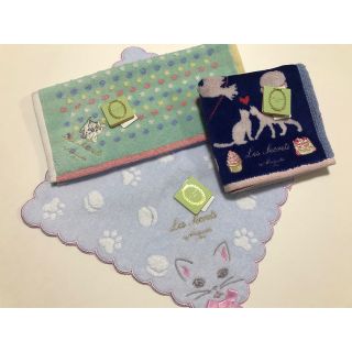 レメルヴェイユーズラデュレ(Les Merveilleuses LADUREE)のLADUREE タオルハンカチ 3枚セット(ハンカチ)