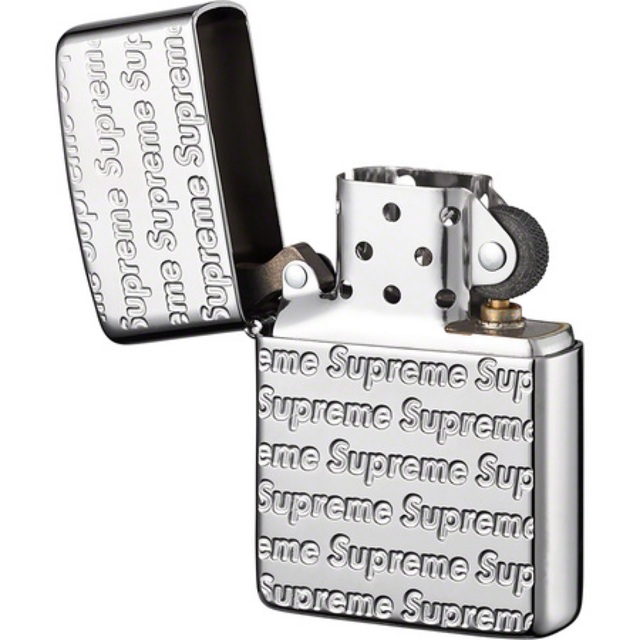 Supreme Repeat Engraved Zippo silver