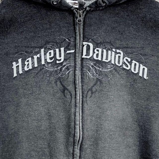 Harley Davidson(ハーレーダビッドソン)のレディース　ハーレーダビッドソン　スウェットパーカー　フルジップ　L グレー レディースのトップス(パーカー)の商品写真
