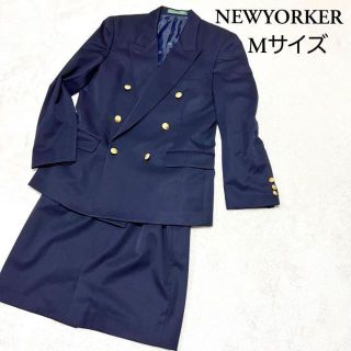 ニューヨーカー(NEWYORKER)の88【極美品✨】ニューヨーカー 紺ブレ 金ボタン ウール ヴィンテージ M(スーツ)