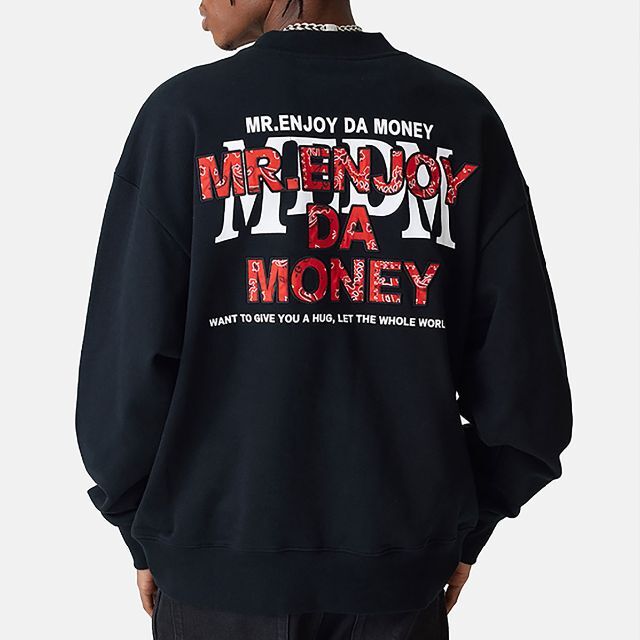 MR.ENJOY DA MONEY MEDM 正規品 ワッペンロゴ スウェット