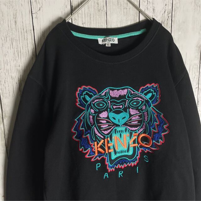 KENZO(ケンゾー)の✨美品✨　KENZO トレーナー　タイガー刺繍　XLサイズ　  メンズのトップス(スウェット)の商品写真