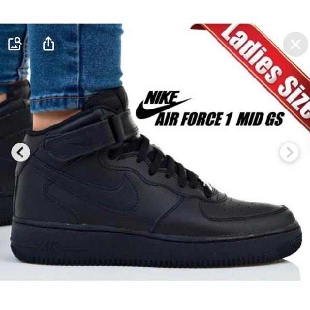 試着のみ☆NIKE AIR FORCE 1 黒　25