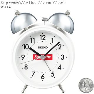 シュプリーム(Supreme)のシュプリーム セイコー アラーム クロック "ホワイト"(置時計)