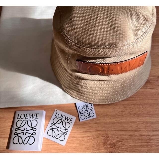 新品!LOEWE バケットハット キャンバス&カーフ ロゴ 帽子 | www