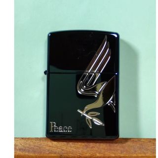 ジッポー(ZIPPO)の【未使用品】 ZIPPO ピース Peace ブルーチタン(タバコグッズ)