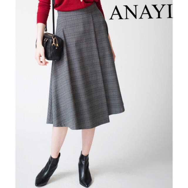 ANAYI(アナイ)のANAYI アナイ グレンチェックスカート レディースのスカート(ロングスカート)の商品写真