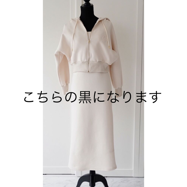 M様専用　MONAMOUR  zip hoodie×dress set  黒 レディースのトップス(パーカー)の商品写真